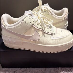 Cream Nike Air Force 1 Sneakers